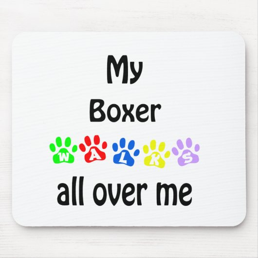 Boxer Walks Design Mousepad (Vorne)