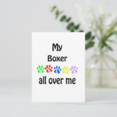 Boxer Walks Design Postkarte (Stehend Vorderseite)