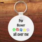 Boxer Walks Design Schlüsselanhänger (Vorderseite)