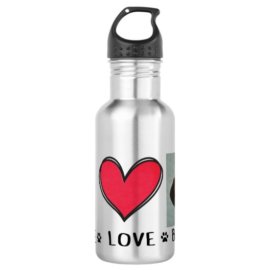 Boxer Wasser Flasche Dose Liebhaber Edelstahlflasche (Vorderseite)