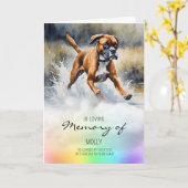 Boxer Wasserfarbenloh-Hundeschwanz-Beileid Karte (Gelbe Blume)