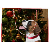 Boxer-Weihnachten Große Geschenktüte (Rückseite)