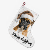 Boxer Weihnachten Großer Weihnachtsstrumpf (Vorderansicht (hängend))