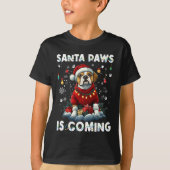 Boxer Weihnachtsbaumleuchten Dekorationen Hund Lov T-Shirt (Vorderseite)
