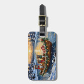 Boxer Weihnachtsboot-Feiertag Gepäckanhänger (Vorderseite vertikal)