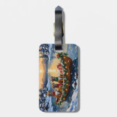 Boxer Weihnachtsboot-Feiertag Gepäckanhänger (Rückseite vertikal)
