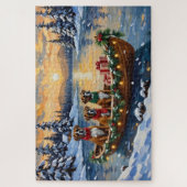 Boxer Weihnachtsboot-Feiertag Puzzle (Vertikal)