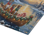 Boxer Weihnachtsboot-Feiertag Schneidebrett (Ecke)