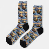 Boxer Weihnachtsboot-Feiertag Socken (Linkes Detail)