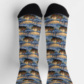 Boxer Weihnachtsboot-Feiertag Socken (Oben)