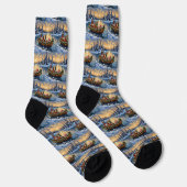 Boxer Weihnachtsboot-Feiertag Socken (Rechts)