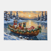 Boxer Weihnachtsboot Urlaub Fußmatte (Vorderseite)