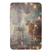 Boxer Weihnachtsfeiertage Badematte (Vorderseite Vertikal)