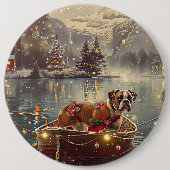 Boxer Weihnachtsfeiertage Button (Vorderseite)