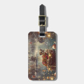 Boxer Weihnachtsfeiertage Gepäckanhänger (Vorderseite vertikal)