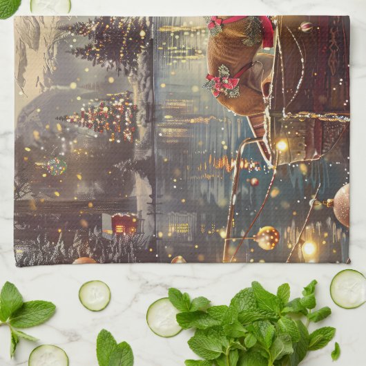 Boxer Weihnachtsfeiertage Geschirrtuch (Gefaltet)