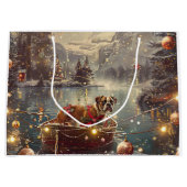 Boxer Weihnachtsfeiertage Große Geschenktüte (Vorderseite)