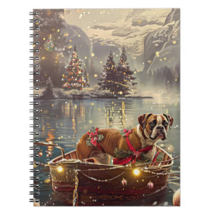 Boxer Weihnachtsfeiertage Notizblock