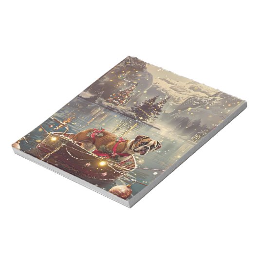 Boxer Weihnachtsfeiertage Notizblock (Rotiert)