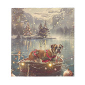 Boxer Weihnachtsfeiertage Notizblock (Vorderseite)