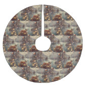 Boxer Weihnachtsfeiertage Polyester Weihnachtsbaumdecke (Vorderseite)