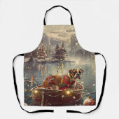 Boxer Weihnachtsfeiertage Schürze (Vorderseite)