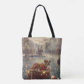 Boxer Weihnachtsfest Reise Tasche (Rückseite)