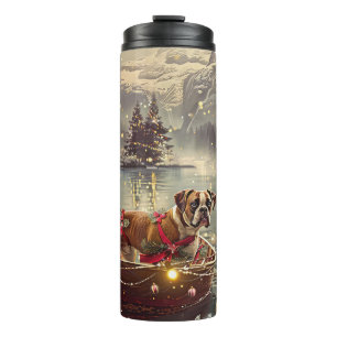 Boxer Weihnachtsfest Reise Thermosbecher