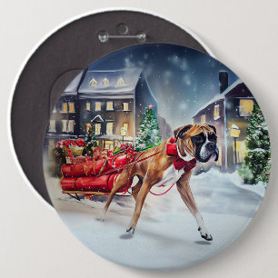 Boxer Weihnachtsfest Saison Button