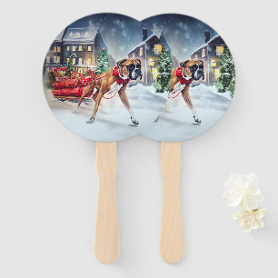 Boxer Weihnachtsfest Saison Fächer