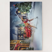 Boxer Weihnachtsfest Saison Puzzle (Vertikal)