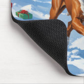 Boxer Weihnachtsfest Schneeszene Mousepad (Ecke)