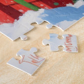 Boxer Weihnachtsfest Schneeszene Puzzle (Seite)