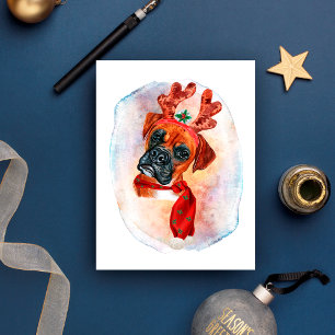 Boxer-Weihnachtsgeschenke für Hunde Liebhaber Feiertagspostkarte