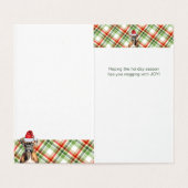 Boxer Weihnachtshund mit Holiday Kariert (Innenseite Aufgefaltet)