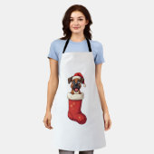 Boxer Weihnachtshund Strumpf Schürze (Getragen)