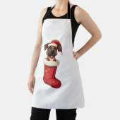 Boxer Weihnachtshund Strumpf Schürze (InSitu)