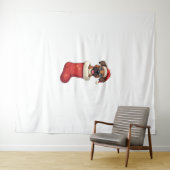 Boxer Weihnachtshund Strumpf Wandteppich (Beispiel (Horizontal))