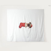 Boxer Weihnachtshund Strumpf Wandteppich (Vorderseite (Horizontal))