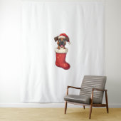 Boxer Weihnachtshund Strumpf Wandteppich (Beispiel)