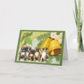 Boxer-Weihnachtskarte Bell Feiertagskarte (Vorderseite)