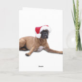 Boxer Weihnachtskarte Feiertagskarte (Rückseite)