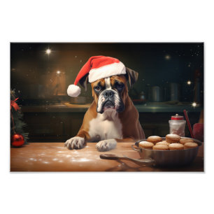 Boxer Weihnachtskost Feiertag Fotodruck