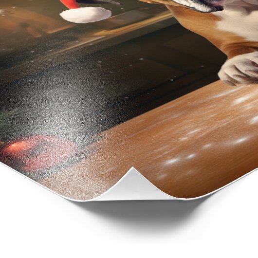 Boxer Weihnachtskost Feiertag Fotodruck (Ecke)