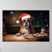 Boxer Weihnachtskost Feiertag Poster (Vorne)