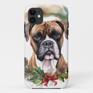 Boxer Weihnachtskranz Festiver Hund Case-Mate iPhone Hülle