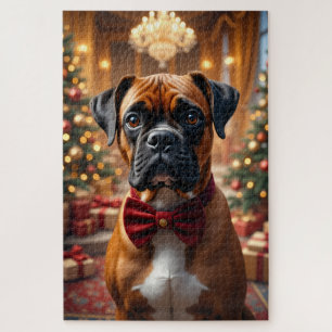 Boxer Weihnachtskunst Puzzle