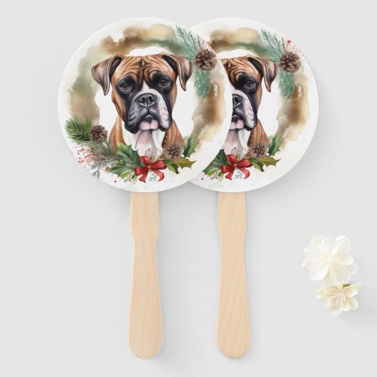 Boxer Weihnachtsmann Fächer (Vorne und Hinten)