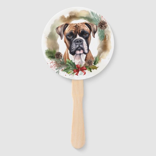 Boxer Weihnachtsmann Fächer (Vorderseite)