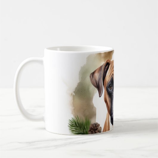 Boxer Weihnachtsmann Kaffeetasse (Links)